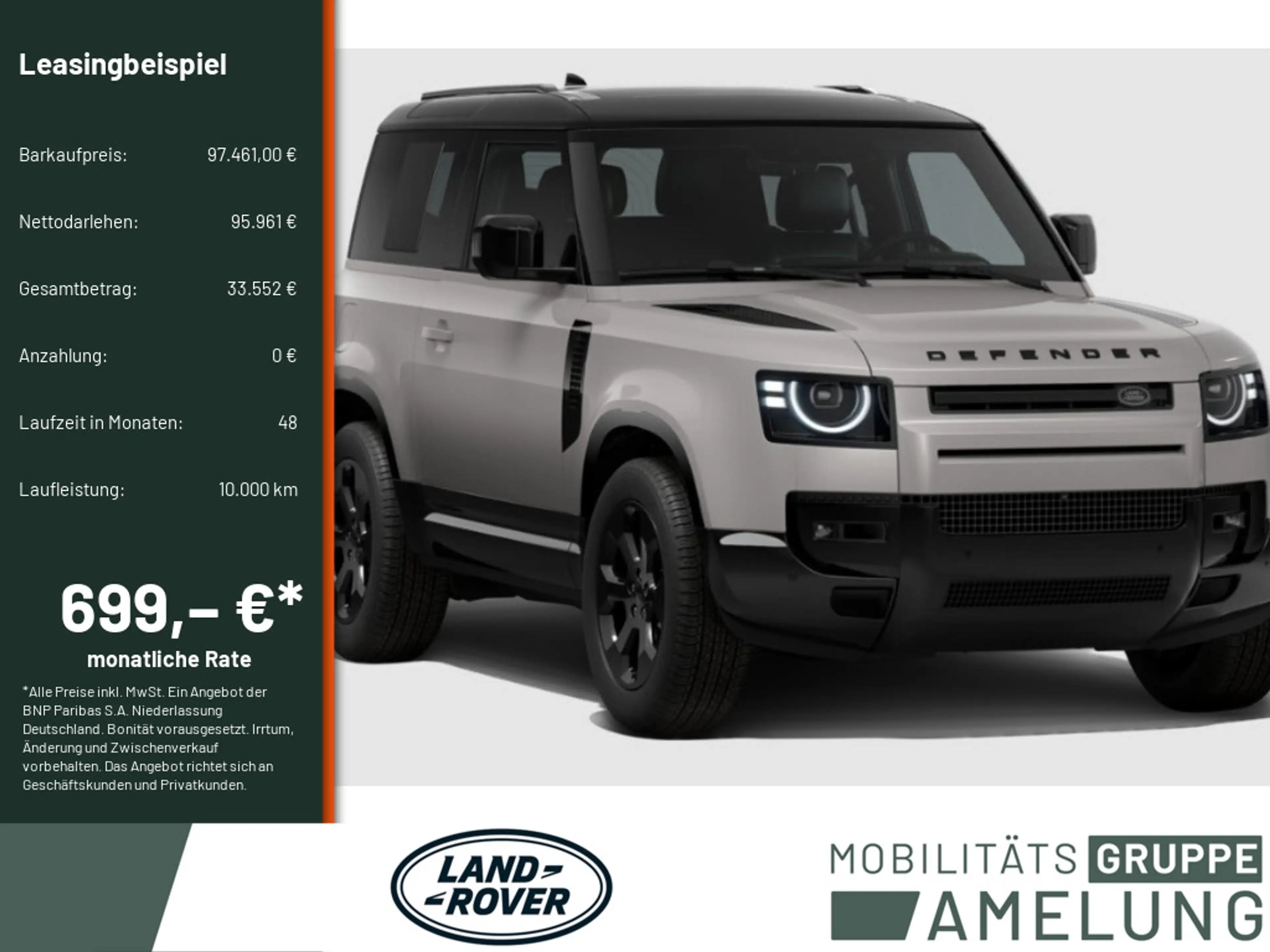 Land Rover Defender 90 D250 X-Dynamic SE