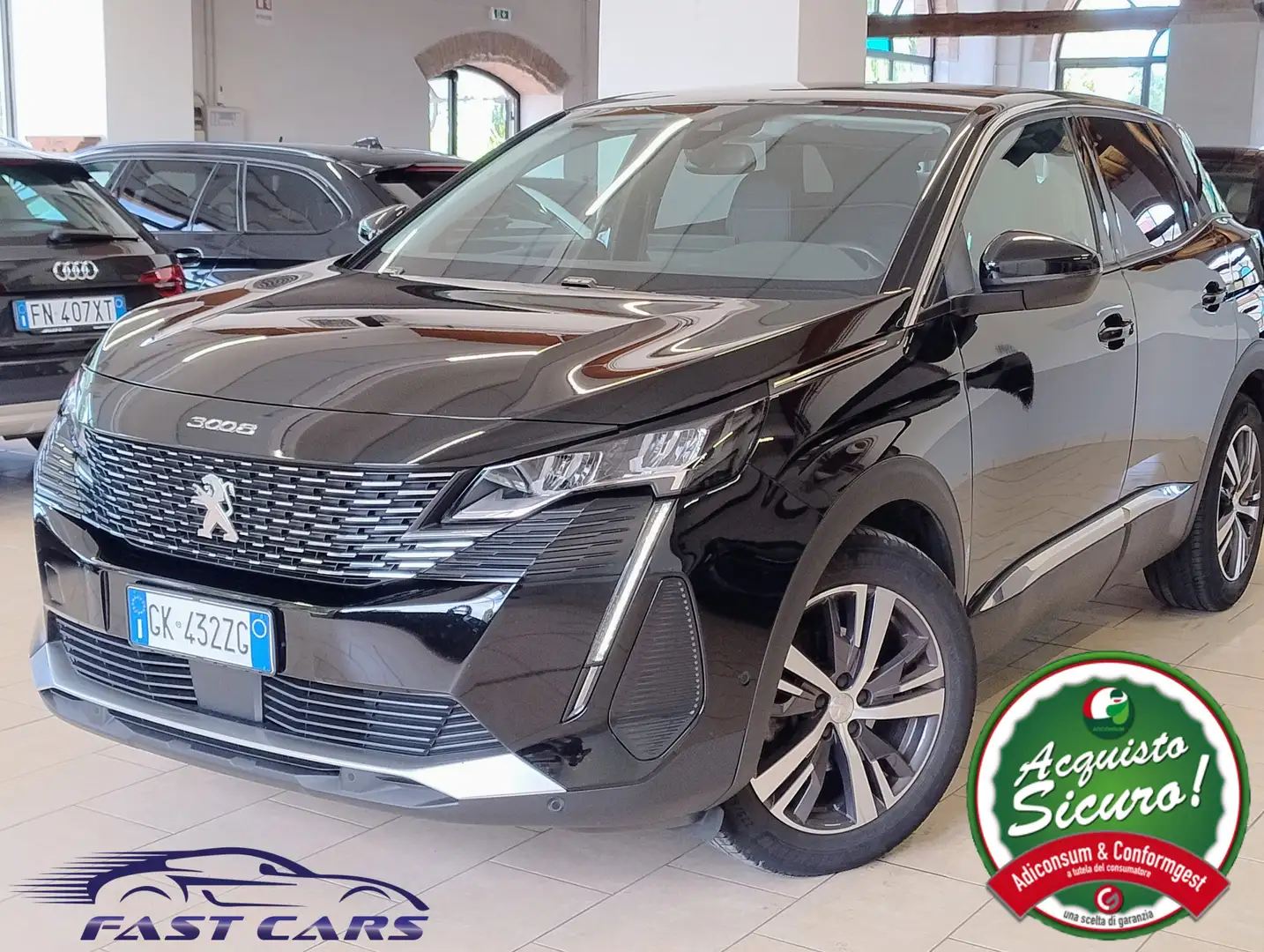 Peugeot 3008 1.5 bluehdi Allure Pack NO VINCOLI CARPLAY CAMERA Zwart - 1