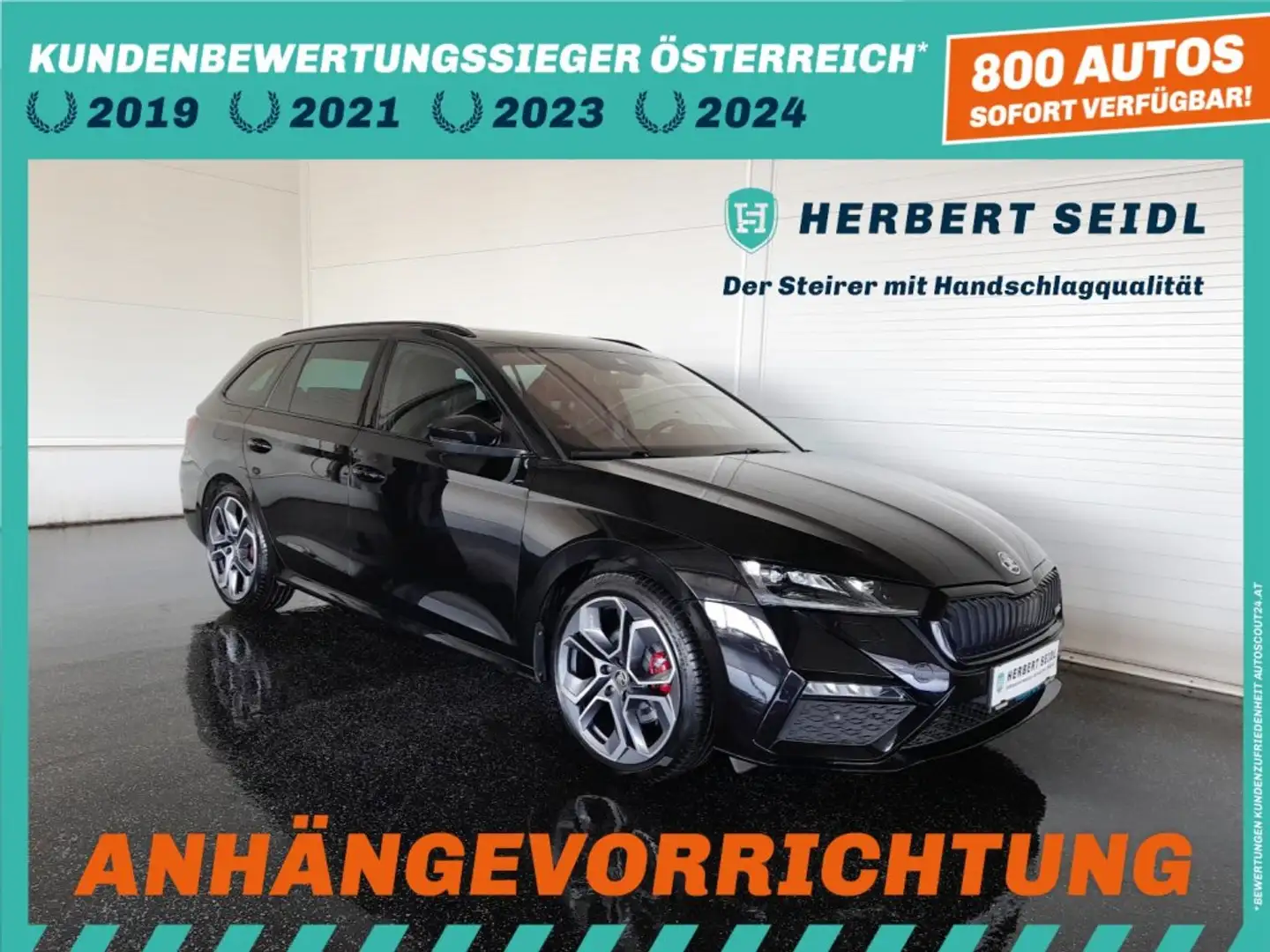 Skoda Octavia Combi "RS EDITION" 4x4 2,0 TDI DSG *SKY / 19 ZOLL / RS-EXKLUSIV INTERIEUR / DCC / HEAD-UP / AHV & 360° KAMERA / MEMORY & Schwarz - 1
