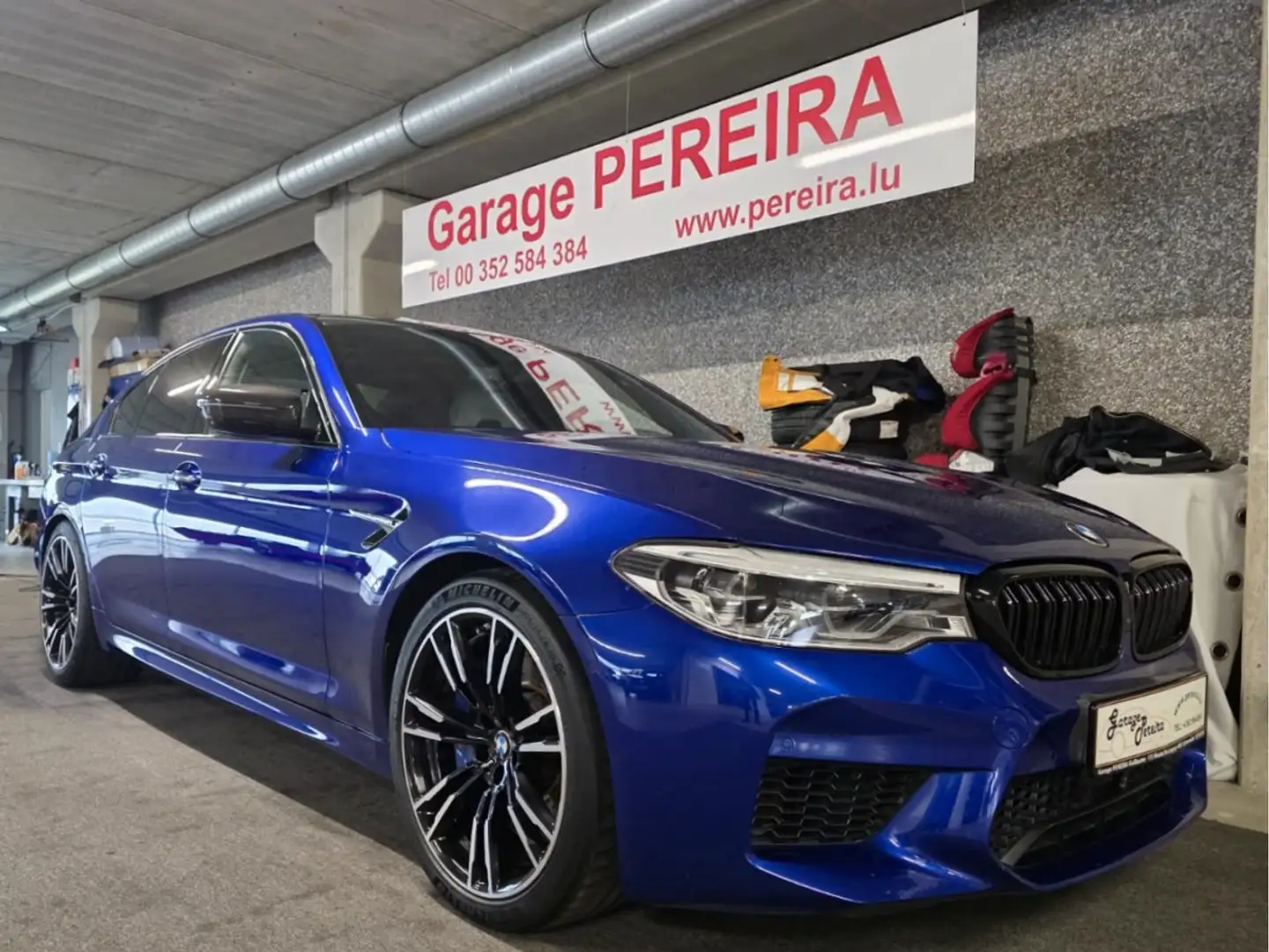 BMW M5 4.4 V8 XDRIVE DKG CARBON HEAD UP BOWERS & WILKINS Bleu - 1