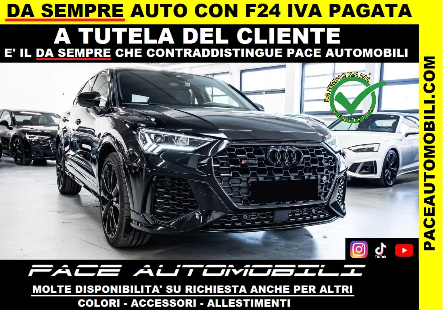 Audi RS Q3 SPORTBACK SPB BLACK PACK LED BLACK PACK ACC 21" Nero - 1