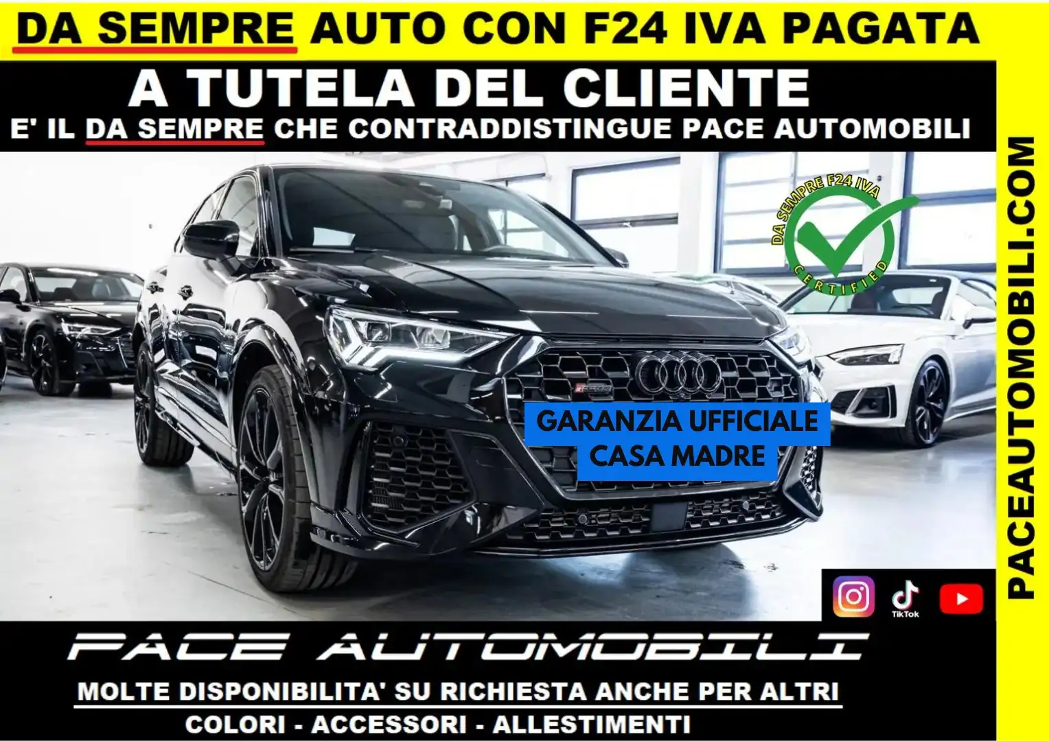 Audi RS Q3 SPORTBACK SPB BLACK PACK LED BLACK PACK ACC 21" Nero - 1