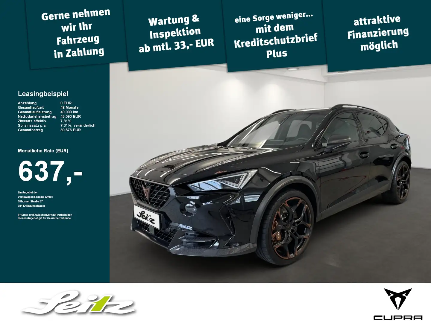 CUPRA Formentor 2.5 TSI 4Drive VZ5 4Drive *MATRIX*BEATS*PANO* Schwarz - 1