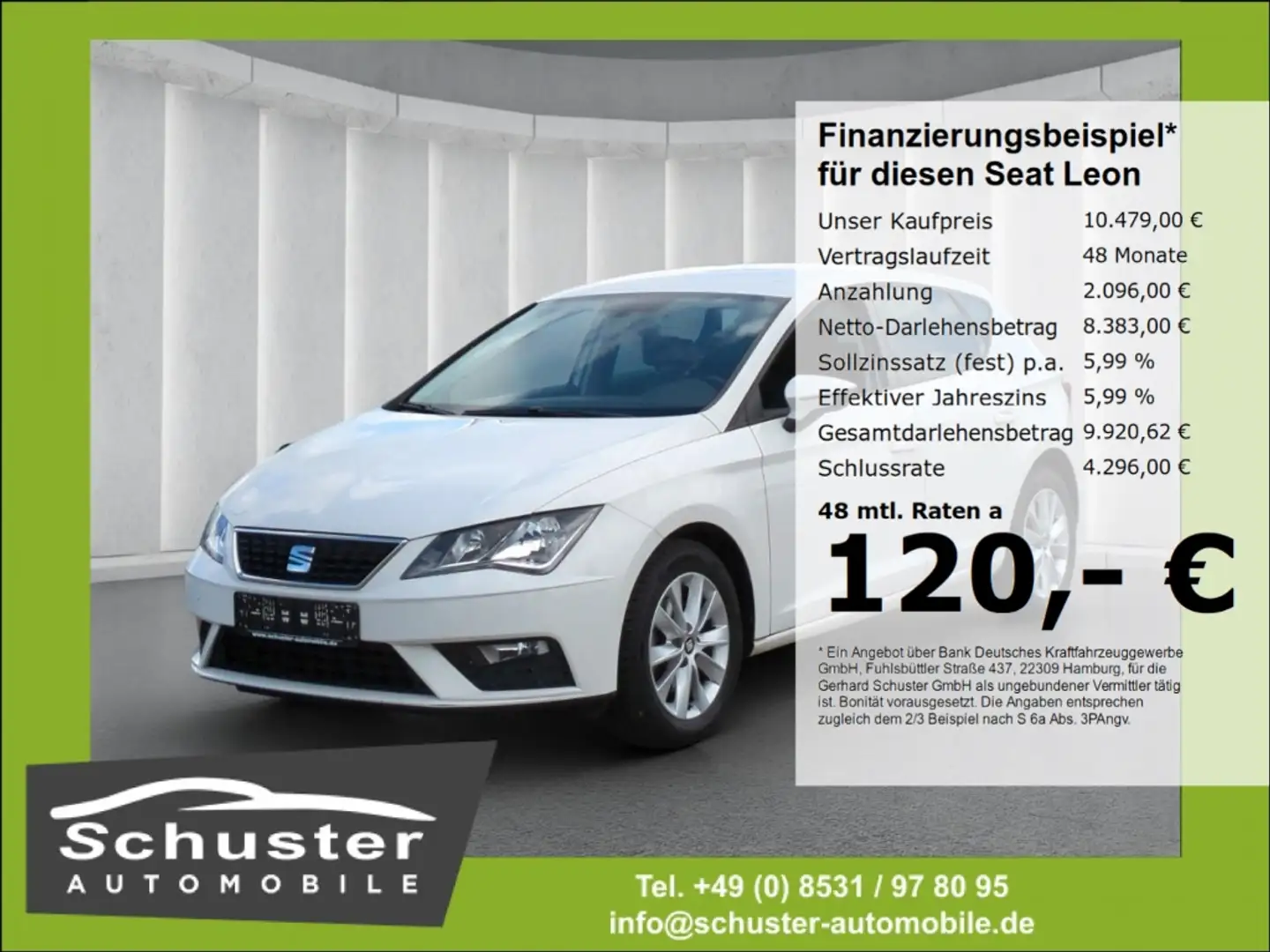 SEAT Leon Style 1.4TSI*Temp PDC Klimaaut Alarm Blueto Weiß - 1