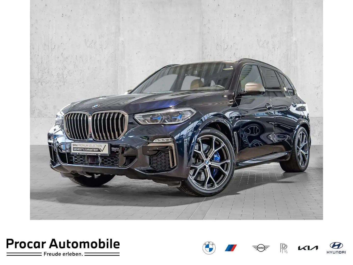 BMW X5 M 50i Anhängk. HeadUp Laser Luftfed. 360Grad Czarny - 1
