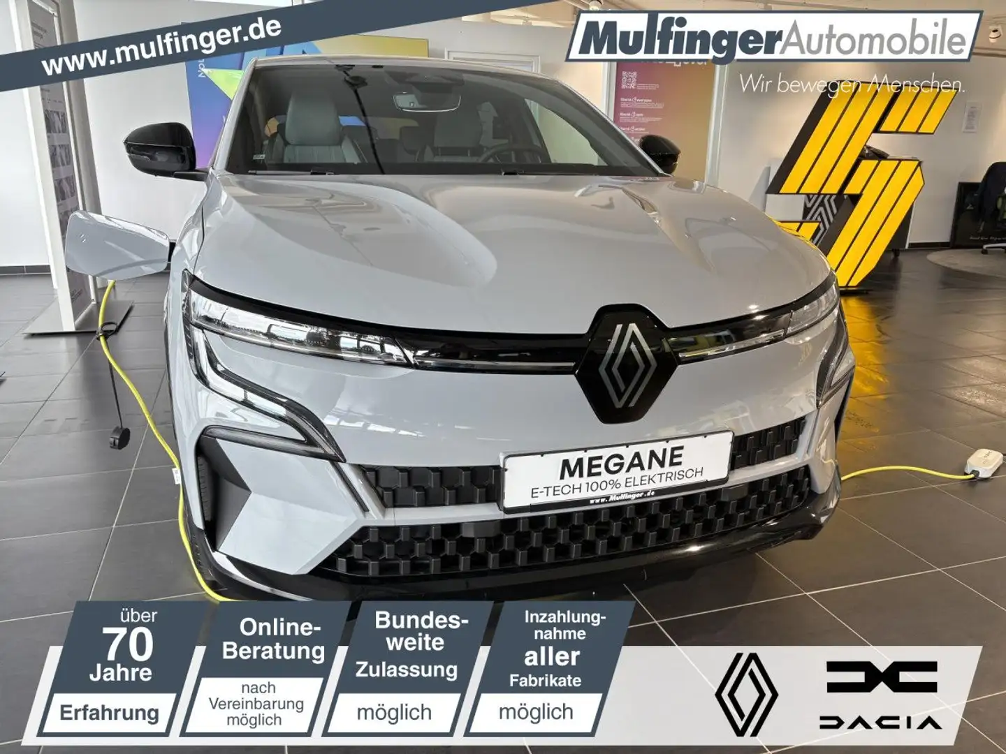 Renault Megane E-TECH 100% ele Techno 220 Comfor Bluetooth Grau - 1