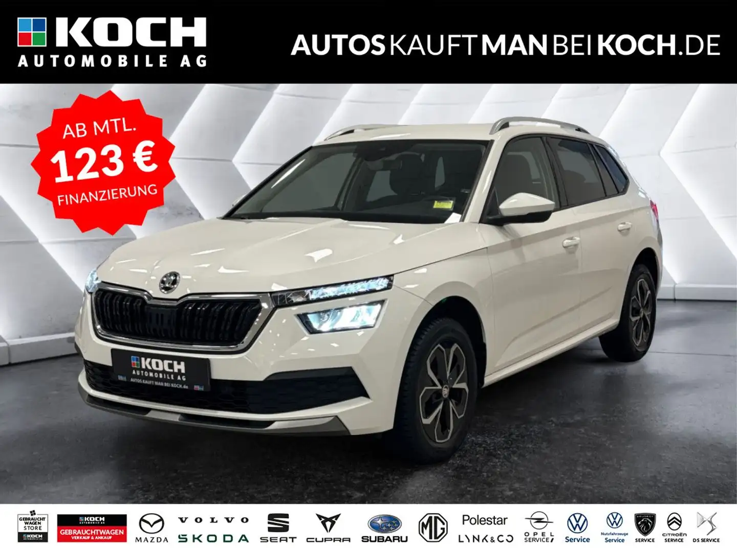 Skoda Kamiq 1.0 TSI LED SHZ PDC v+h GRA 4SEASON TOP Bianco - 1