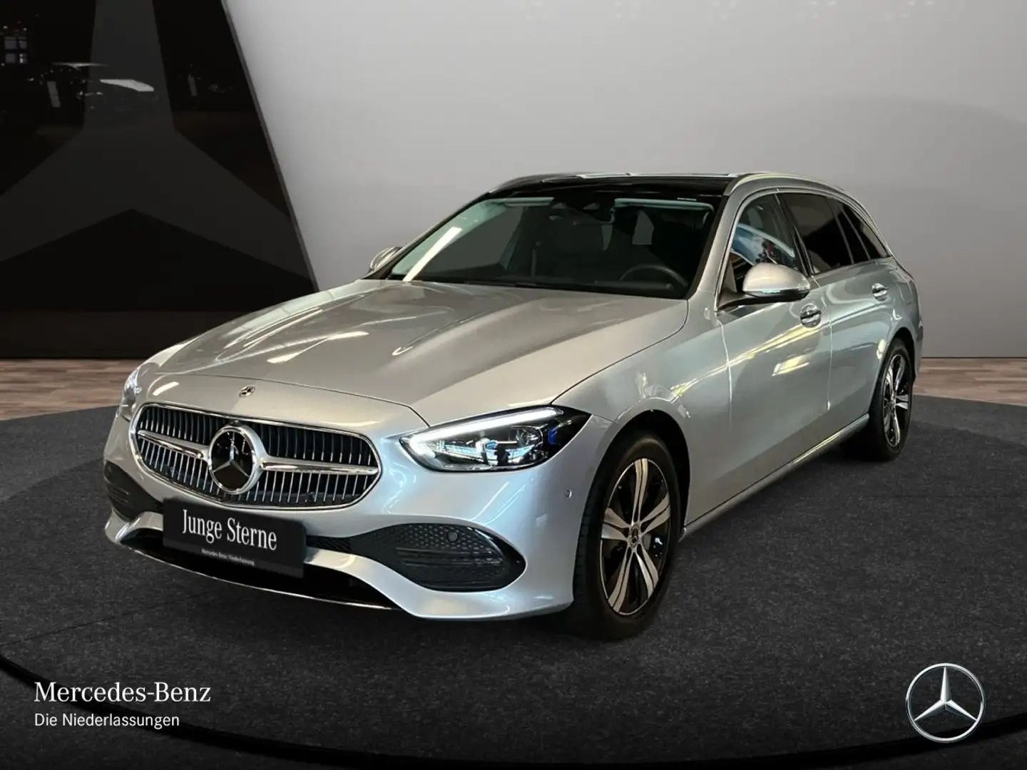 Mercedes-Benz C 300 de T AVANTG+PANO+AHK+BURMESTER+KEYLESS+9G Silber - 2