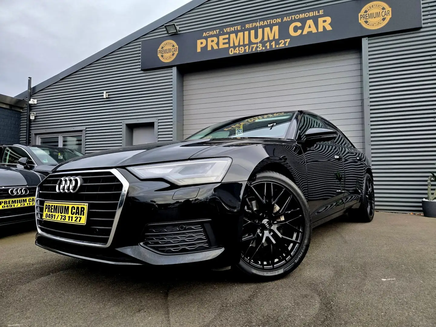 Audi A6 🔺A6*LOOK*SLINE**CAR PASS*CUIR🔺full black Schwarz - 1