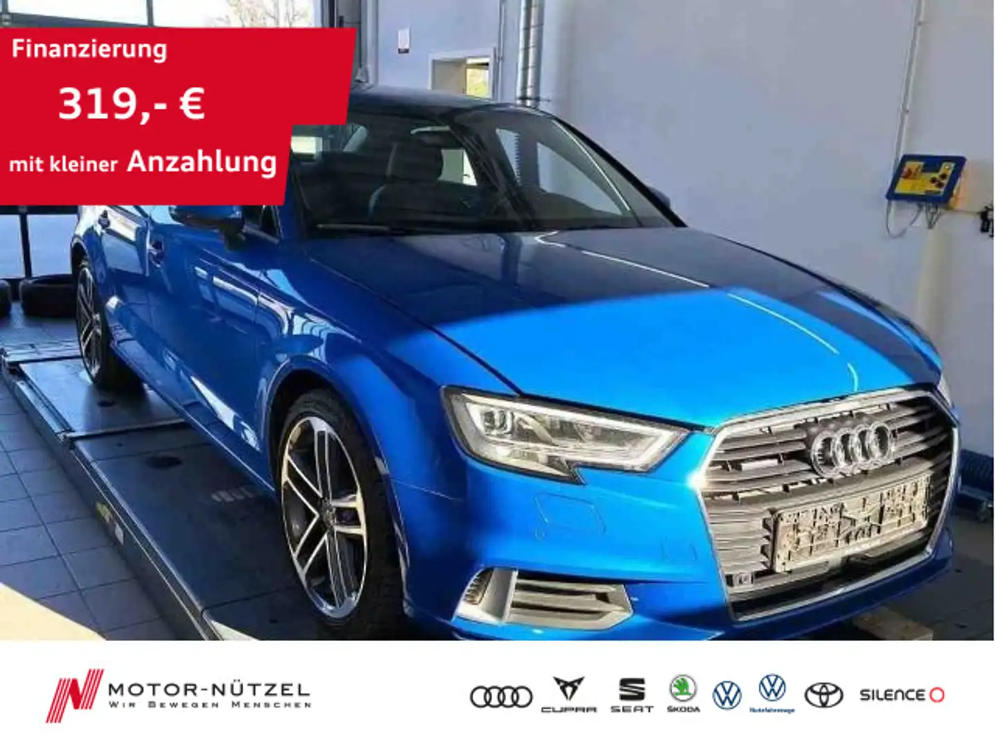 Audi A3 40 TFSI QU SPORT LED+NAV+VC+DAB+B&O Blau - 1