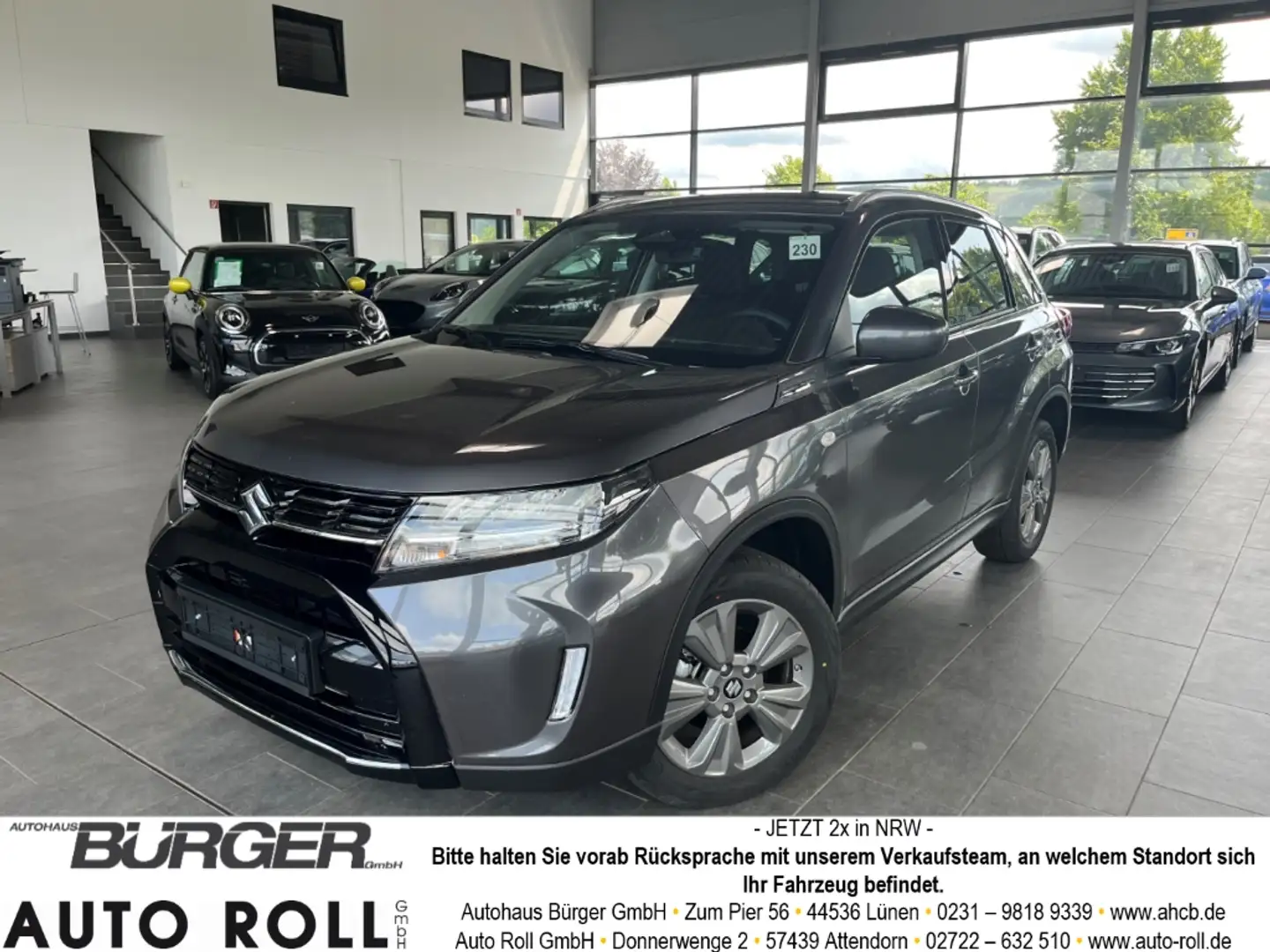 Suzuki Vitara 1.4 Comfort AHK Navi LED Kamera ACC SitzHZG Keyles Grau - 1