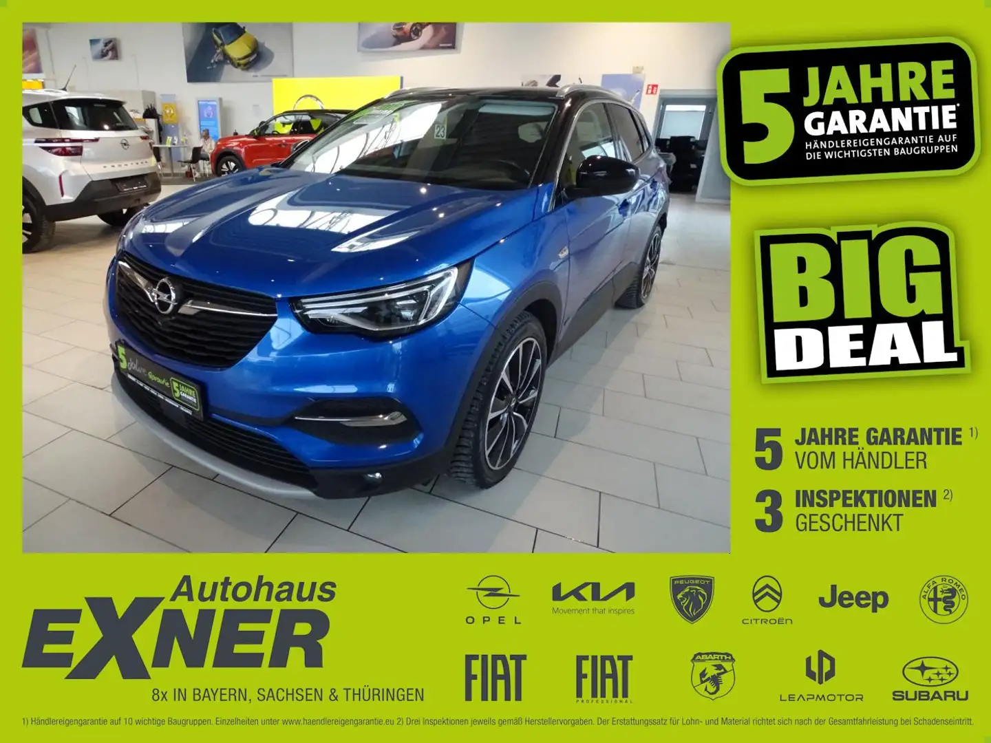 Opel Grandland X 1.6 Turbo Hybrid 4 ULTIMATE AHK+LED Modrá - 1