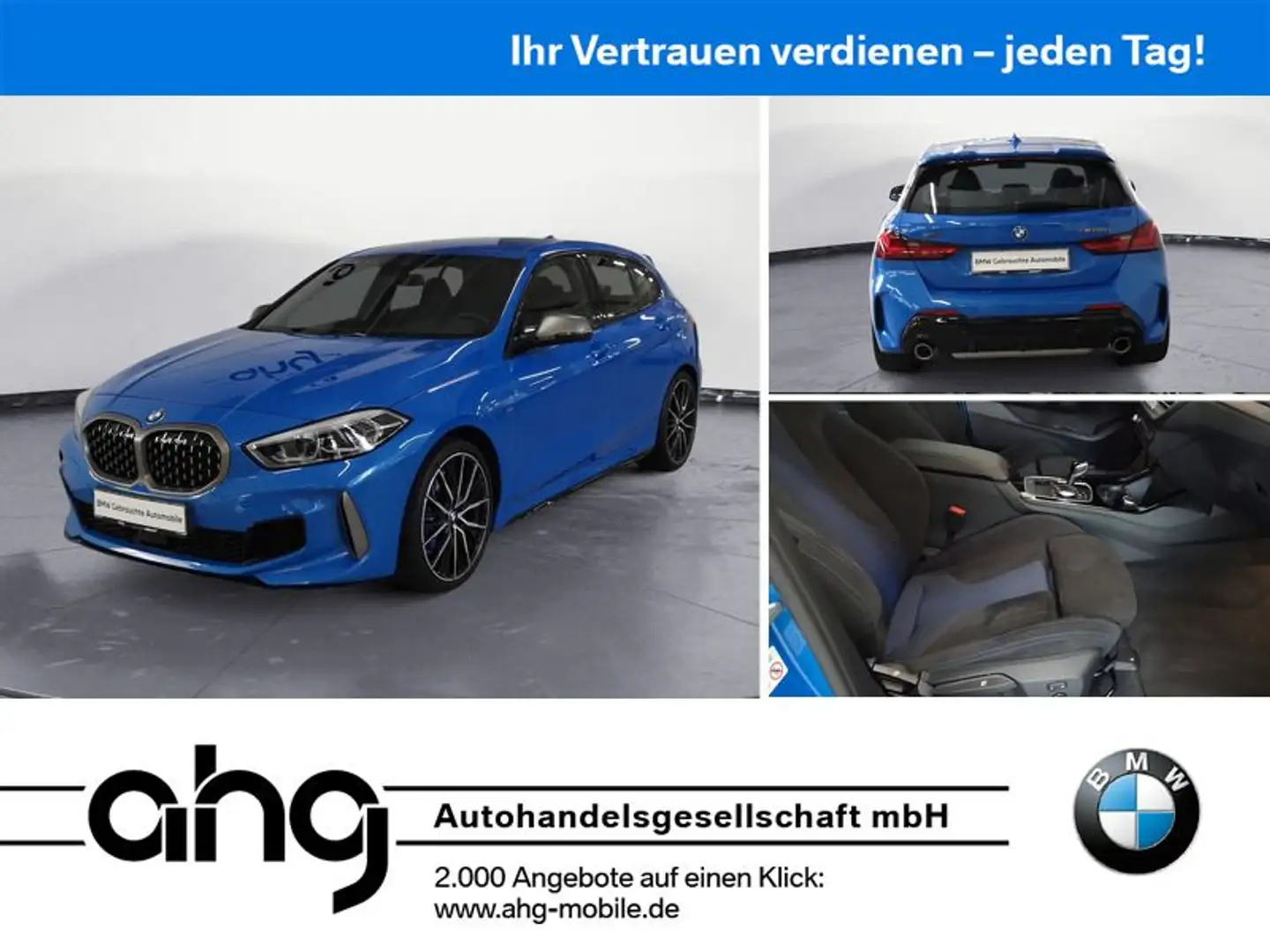 BMW 135 i xDrive Sport Aut. Klimaaut. M Sportbremse Blauw - 1