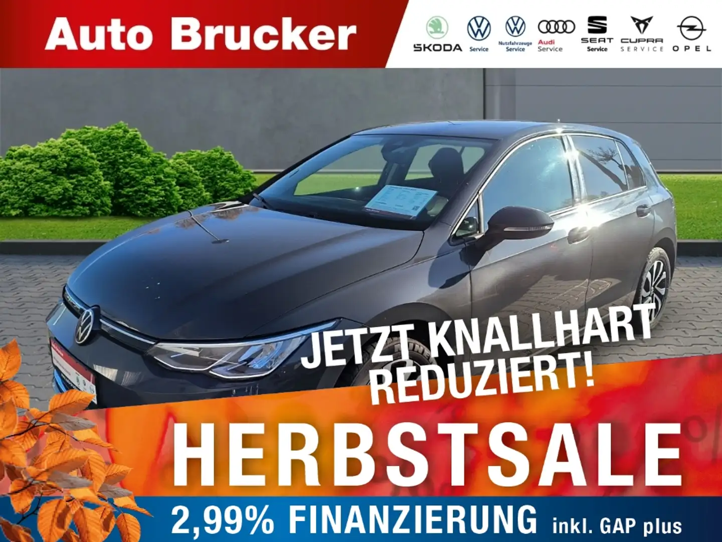 Volkswagen Golf VIII Active 2.0 TDI+Alufelgen+Navi+Klimaautomatik Grijs - 1
