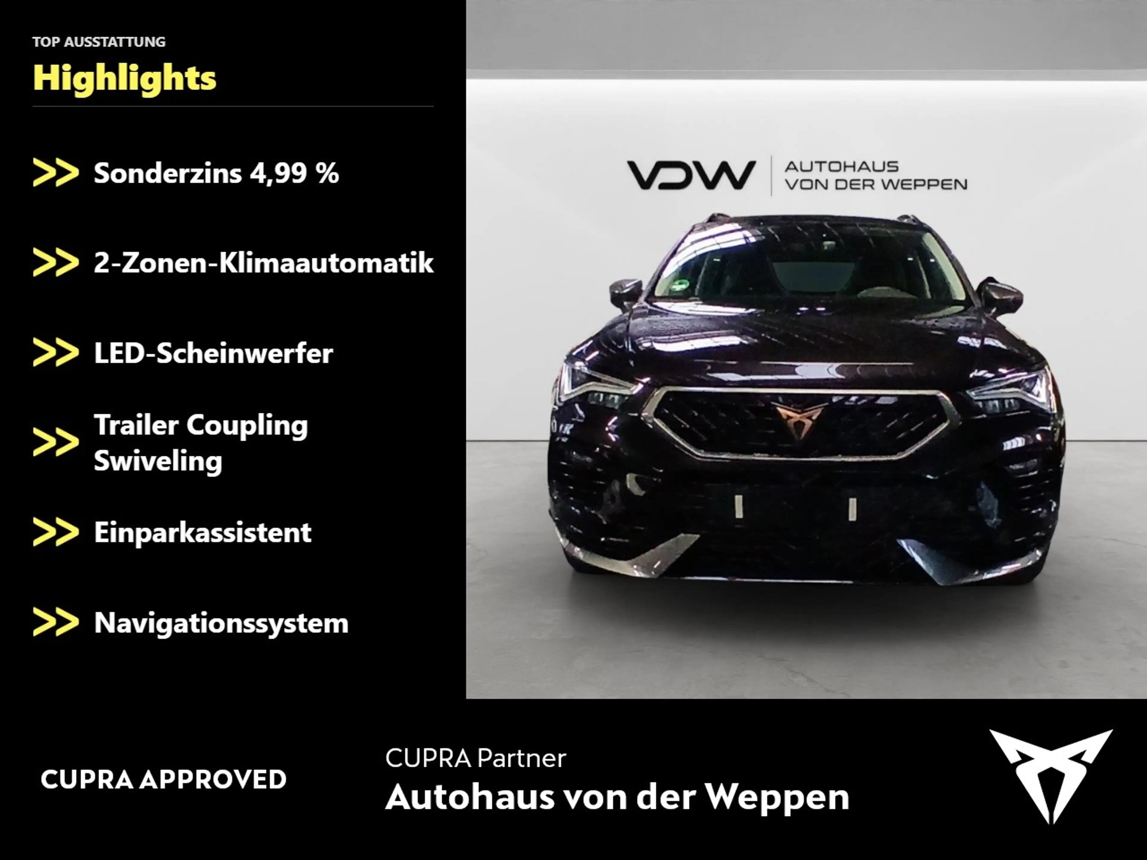 CUPRA Ateca 1.5 TSI Kamera, SHZ, ACC Klima Navi — photo 2