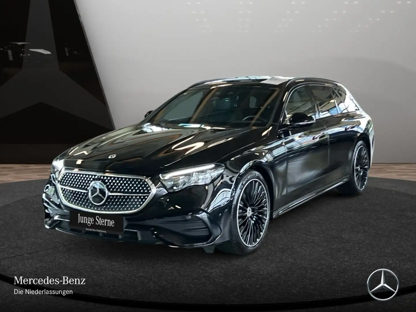 Mercedes-Benz E 300 de T 4M AMG Fahrass Distr+ LED AHK Night PTS Schwarz - 2