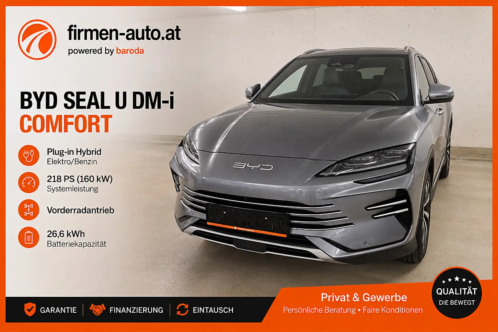 BYD Seal U DM-i PHEV 26,6kWh Comfort Österreich Paket Grau - 1