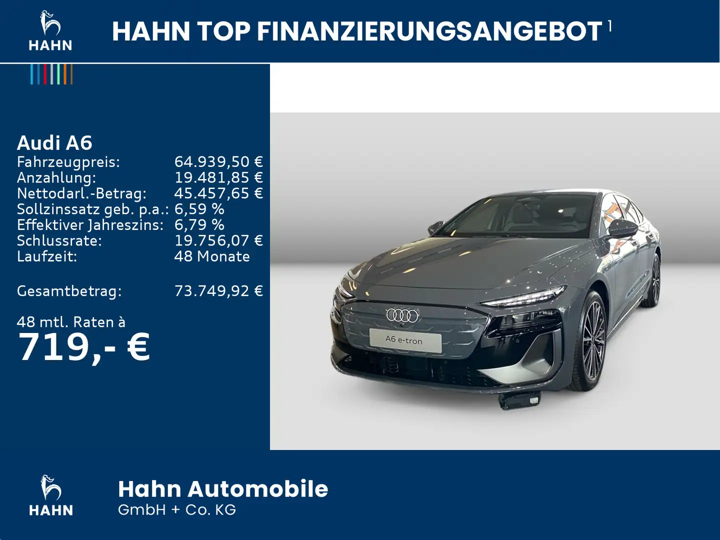 Audi A6 e-tron Tech+, AHK, Sportsitze Grau - 2