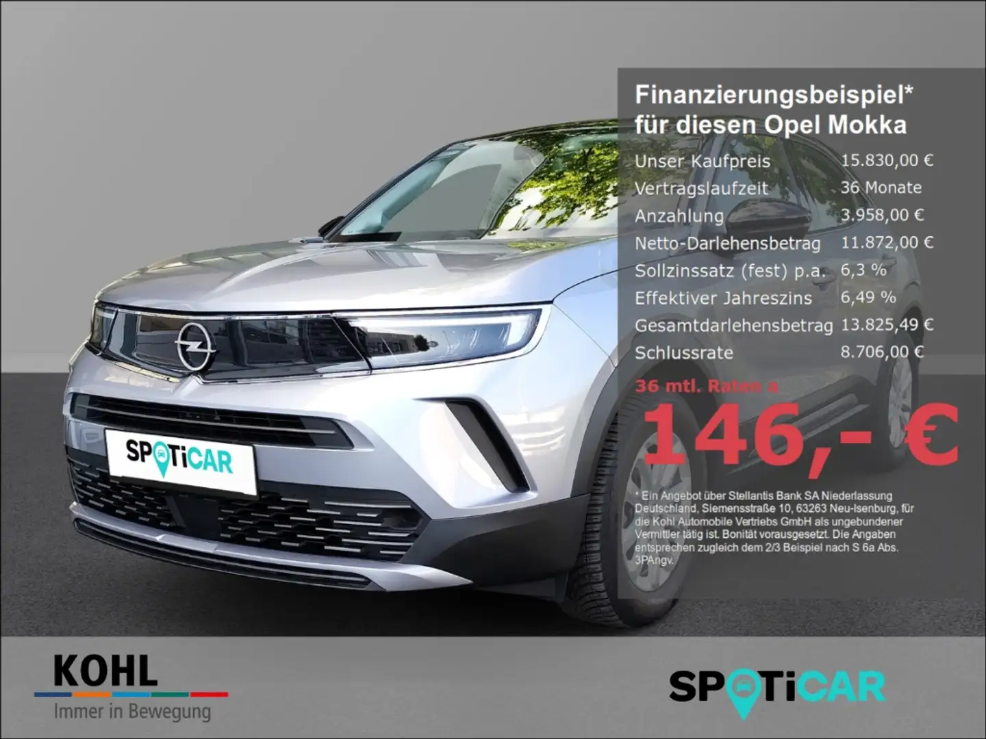 Opel Mokka Edition 1.2 Turbo Start-Stop Klima SHZ LED Grau - 1