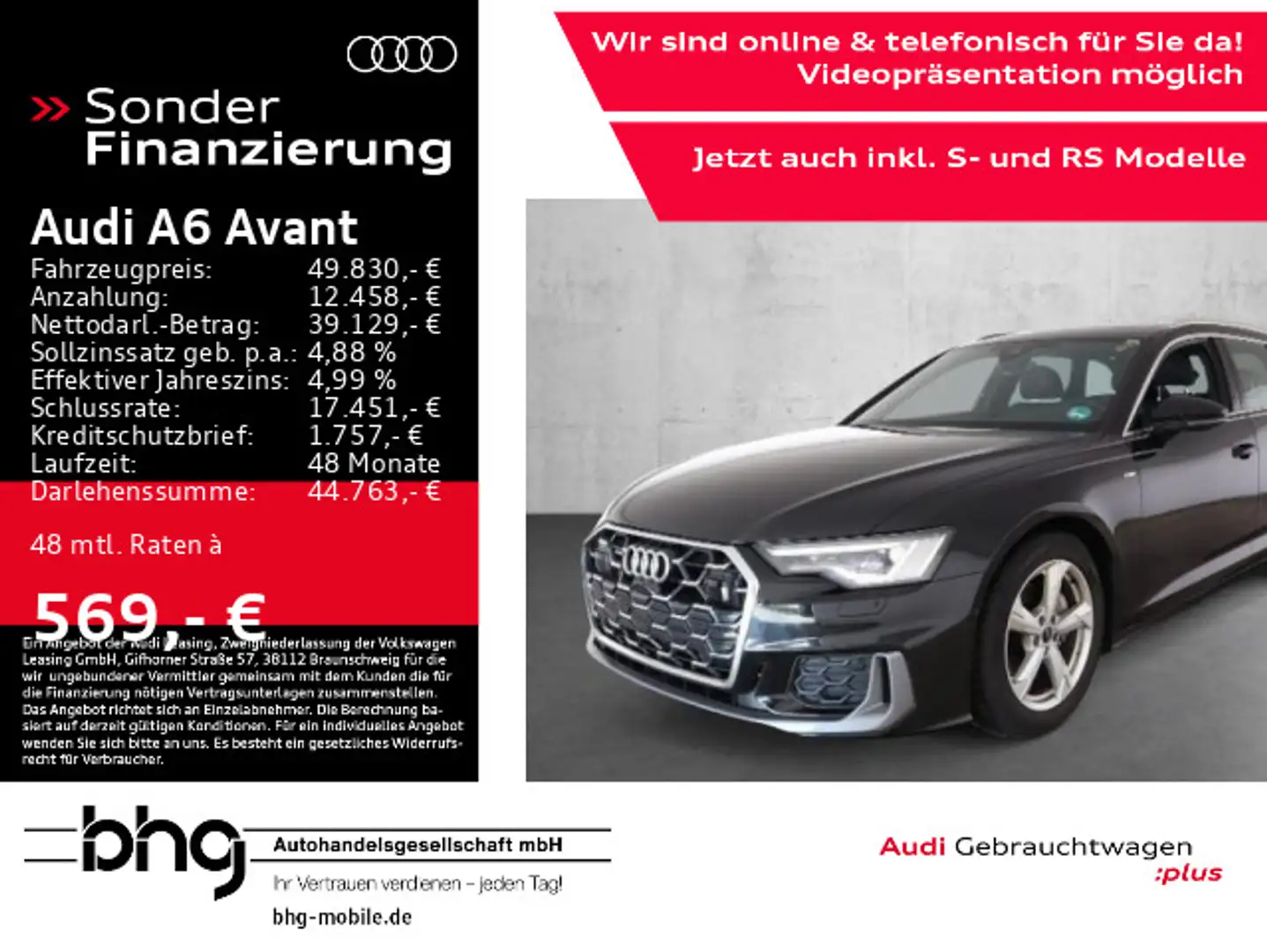 Audi A6 40 TDI quattro S-Line Pano Keyless Matr Schwarz - 1