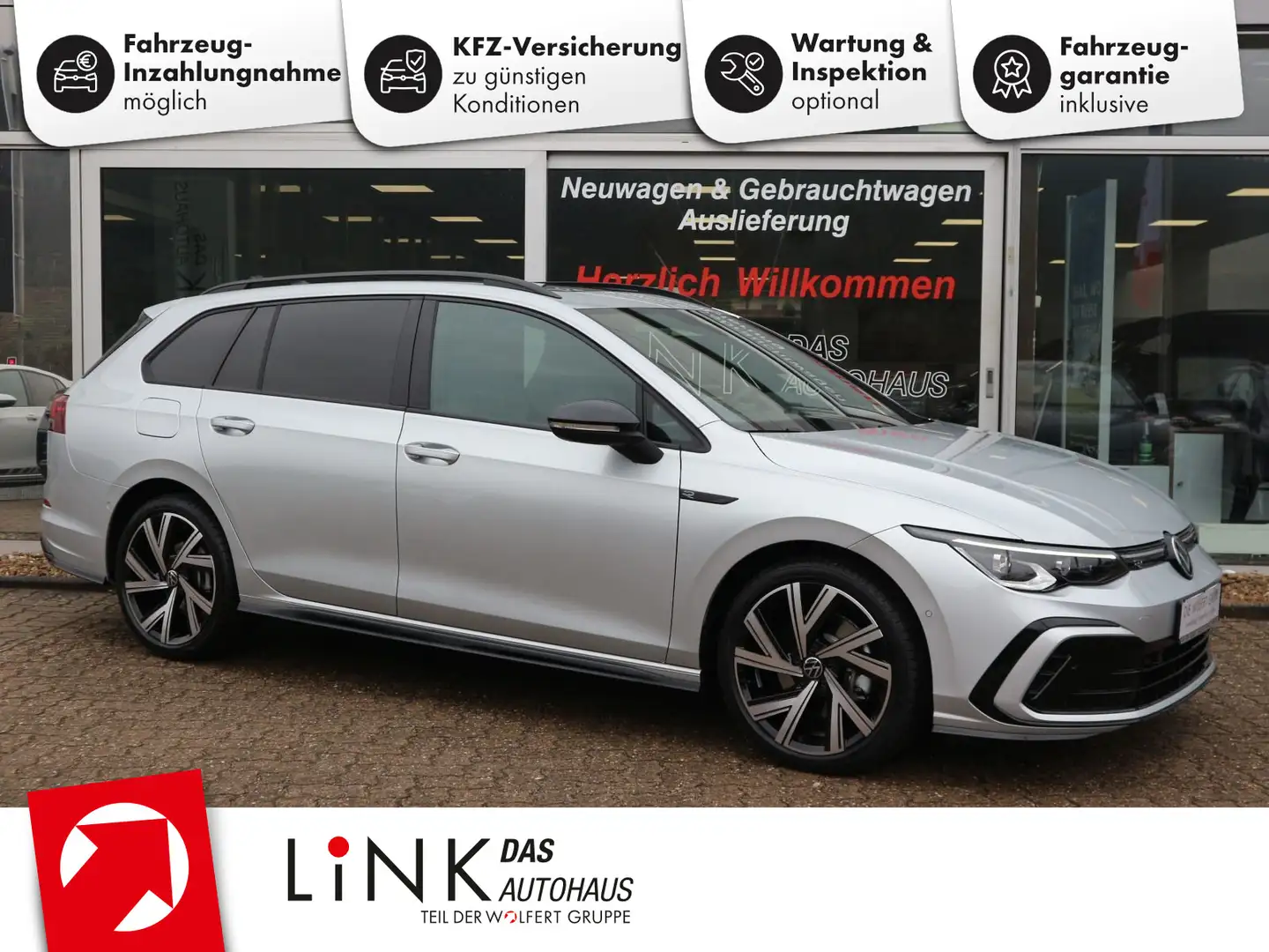 Volkswagen Golf Variant R-Line 2.0 TSI DSG AHK PANO LED ACC Silber - 1