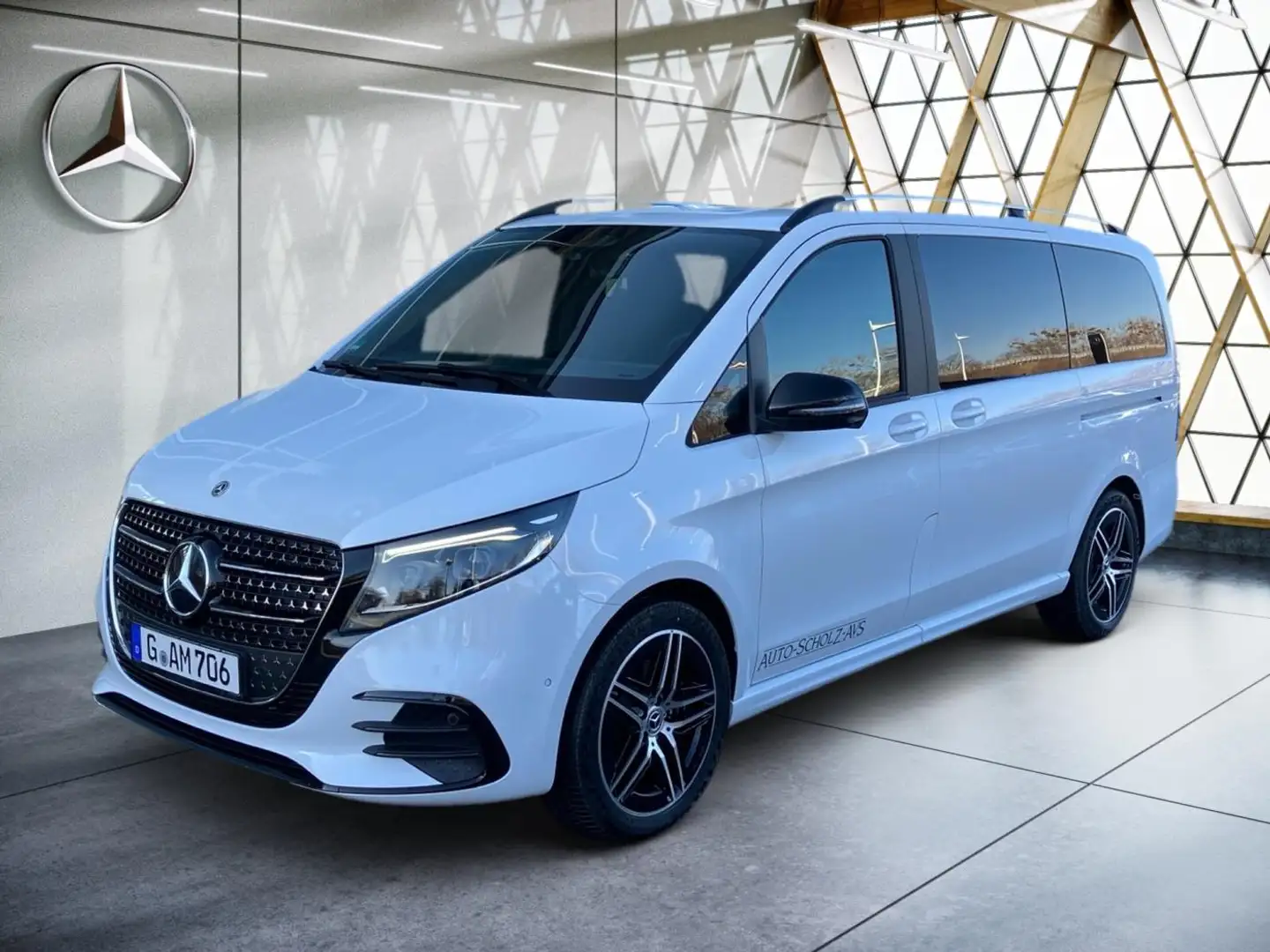 Mercedes-Benz V 300 d Lang 4M AMG Night*LenkradHz*360°*Distro* Blanc - 2