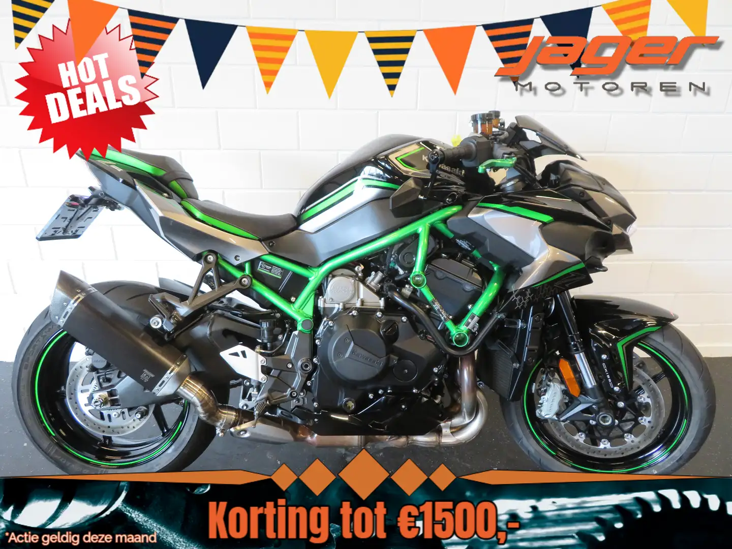 Kawasaki Z H2 TOPSTAAT! HULK EDITION! Зелений - 1
