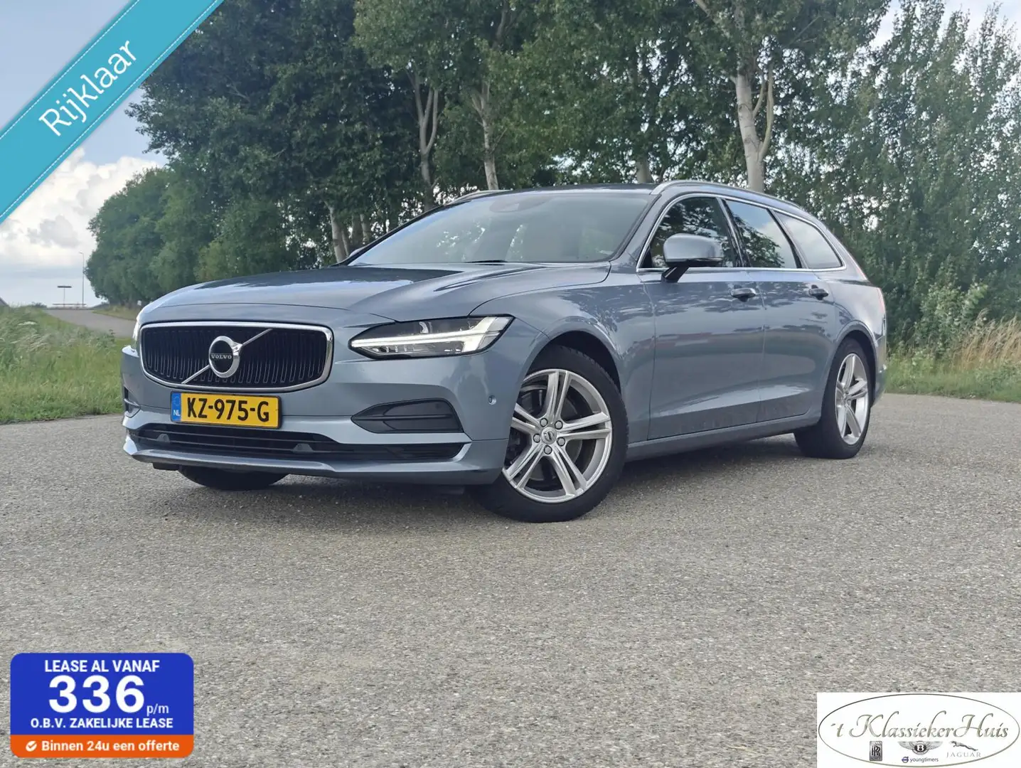 Volvo V90 2.0 T5 Momentum in prachtige kleurstelling Blau - 1