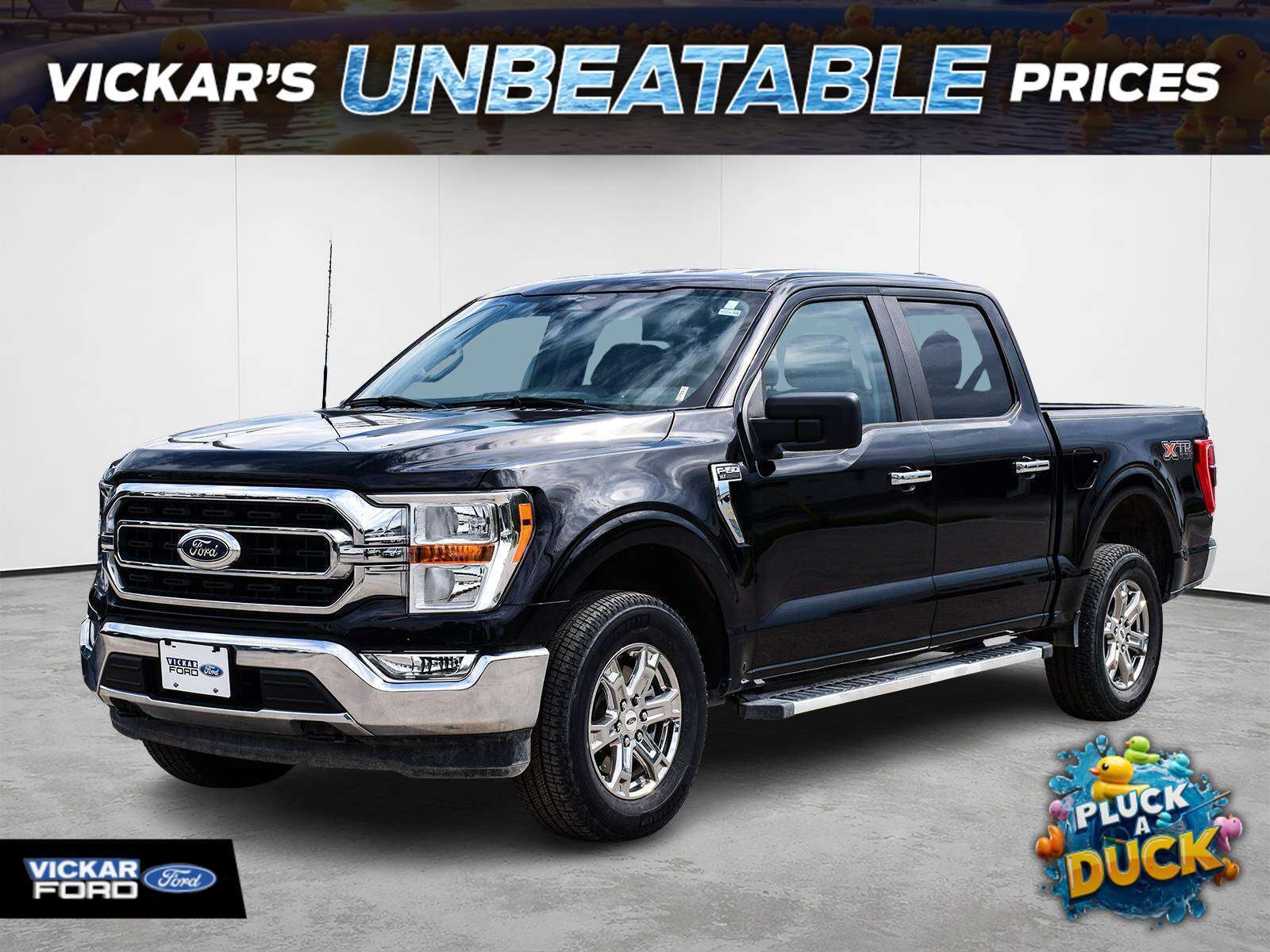 Black 2023 Ford F-150 Pickup Truck Four-Wheel Drive Automatic