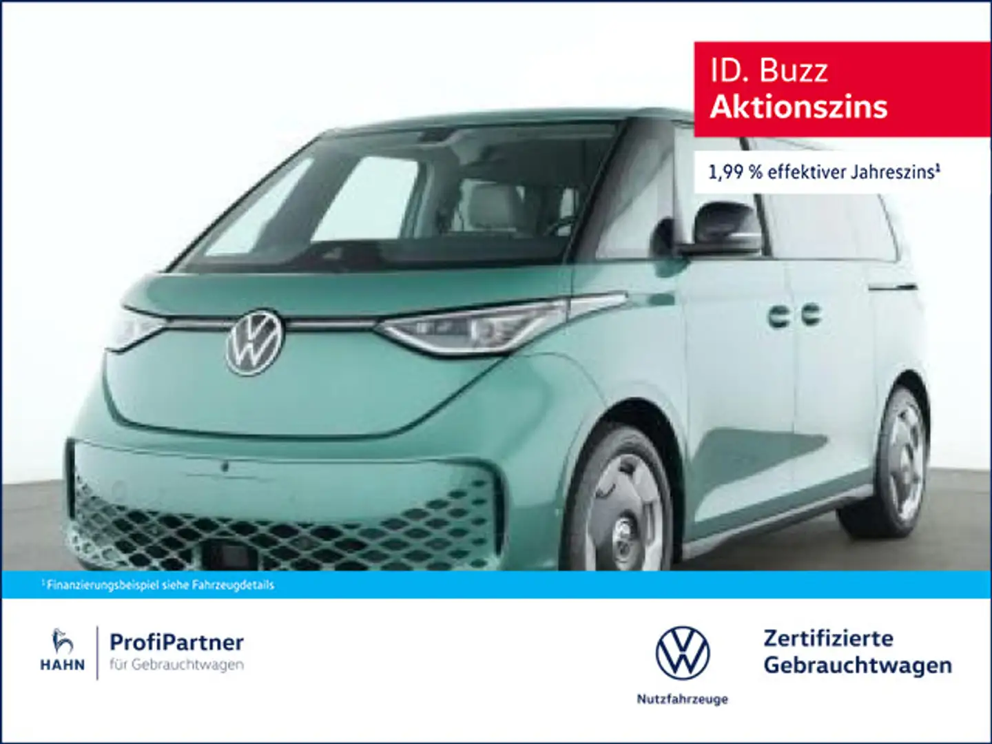 Volkswagen ID. Buzz Pro 150kW AHK AREA NAVI PARKASSIST Grün - 1
