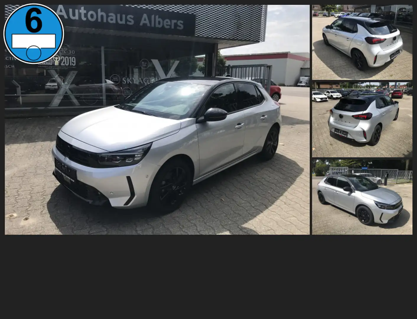 Opel Corsa F 1.2 Turbo GS-line, LED, ALU-F, Audios., Silber - 1