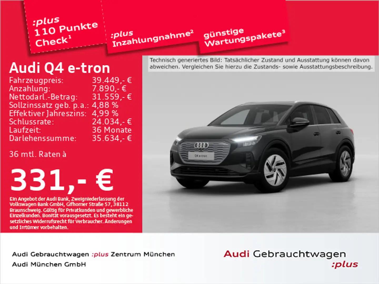 Audi Q4 e-tron 40 S line Pano/NaviPro/ACC Schwarz - 1