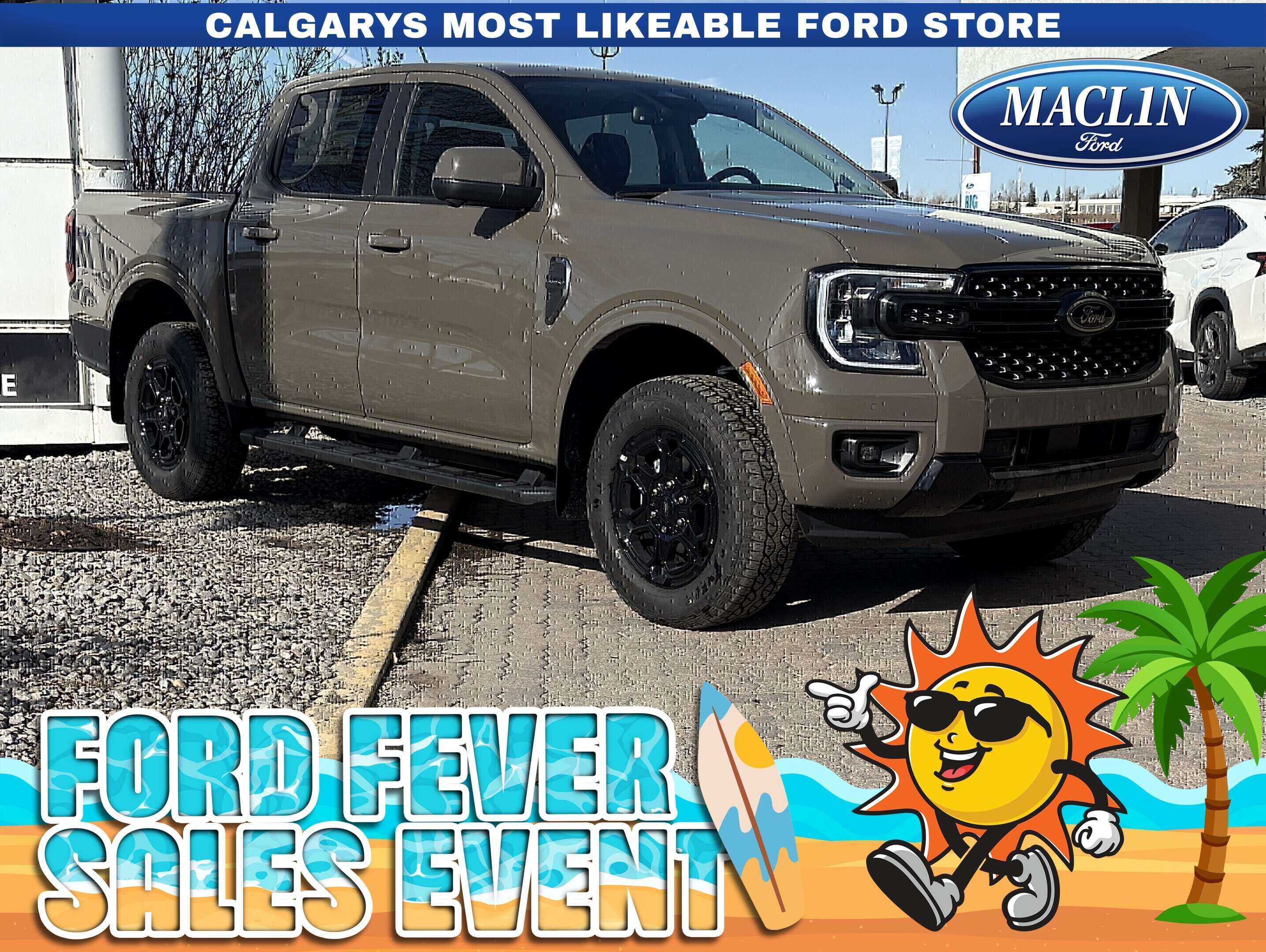 Gray 2026 Ford Ranger Pickup Truck Four-Wheel Drive Automatic