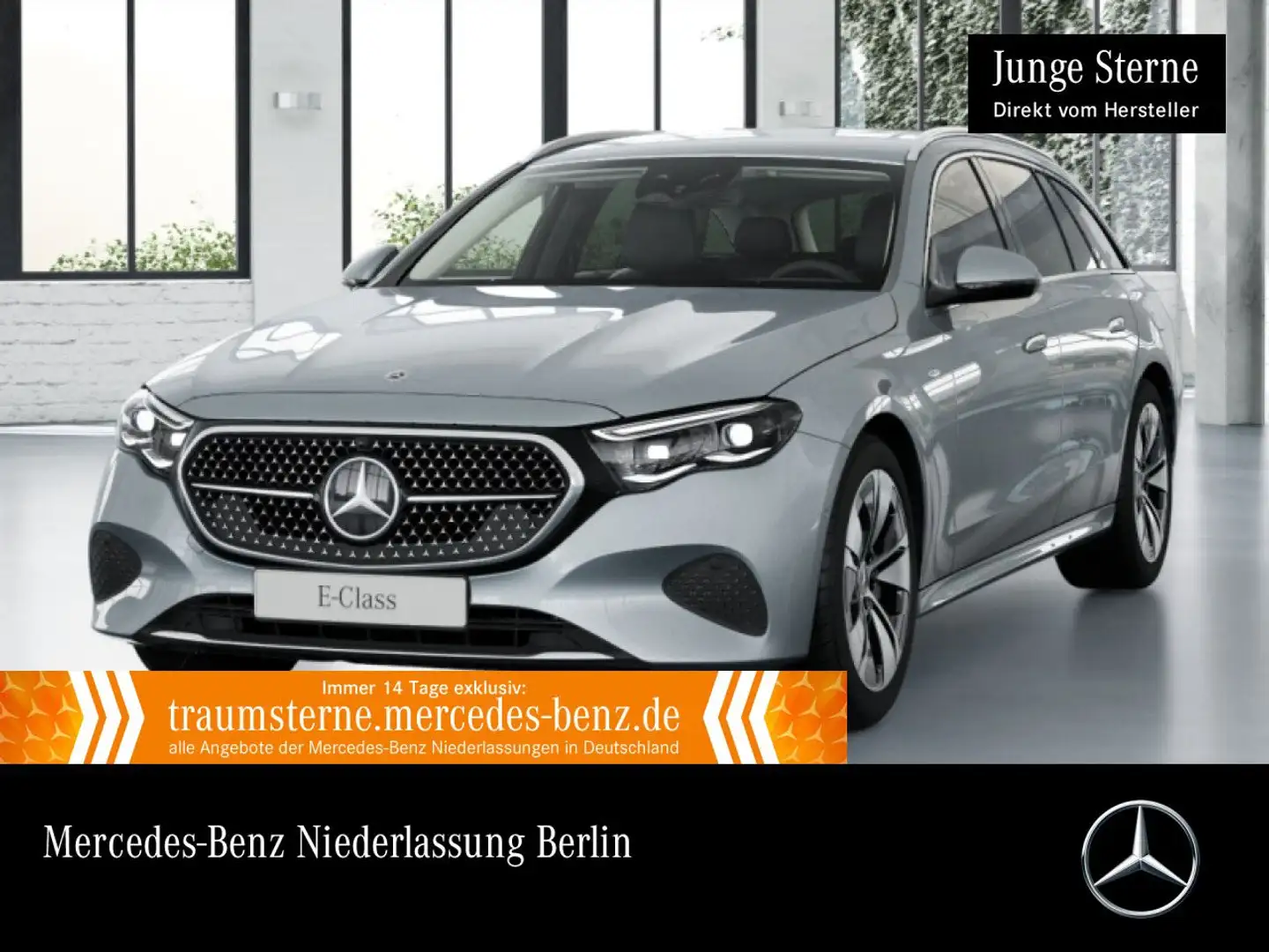 Mercedes-Benz E 300 e T Hybrid Avantgarde Fahrass 360° Distr. 9G Silber - 1