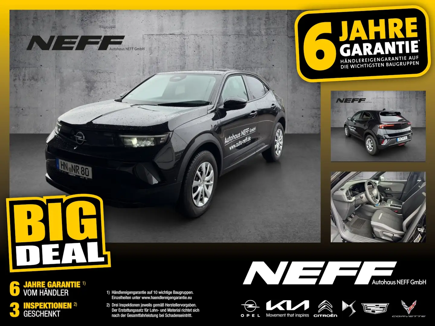 Opel Mokka 1.2 Turbo Elegance FLA LM KAM LED W-Paket Schwarz - 1