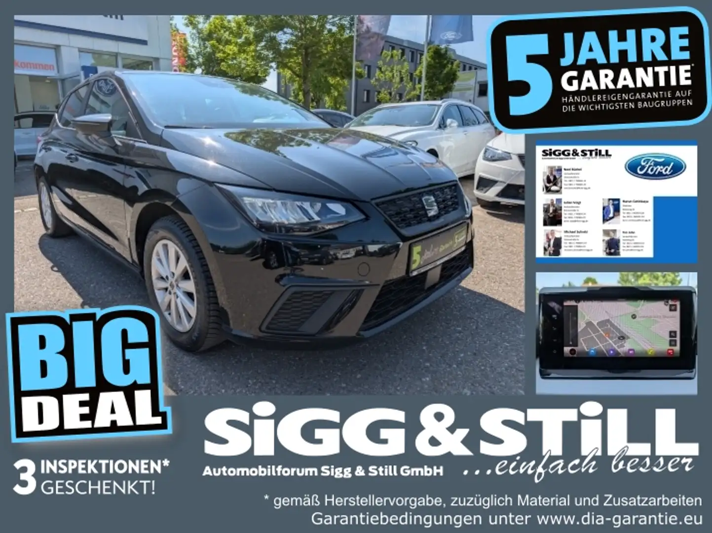 SEAT Ibiza 1.0 TSI Style LED*NAVI*VIRTUAL*SHZ*PDC*SPUR Noir - 1