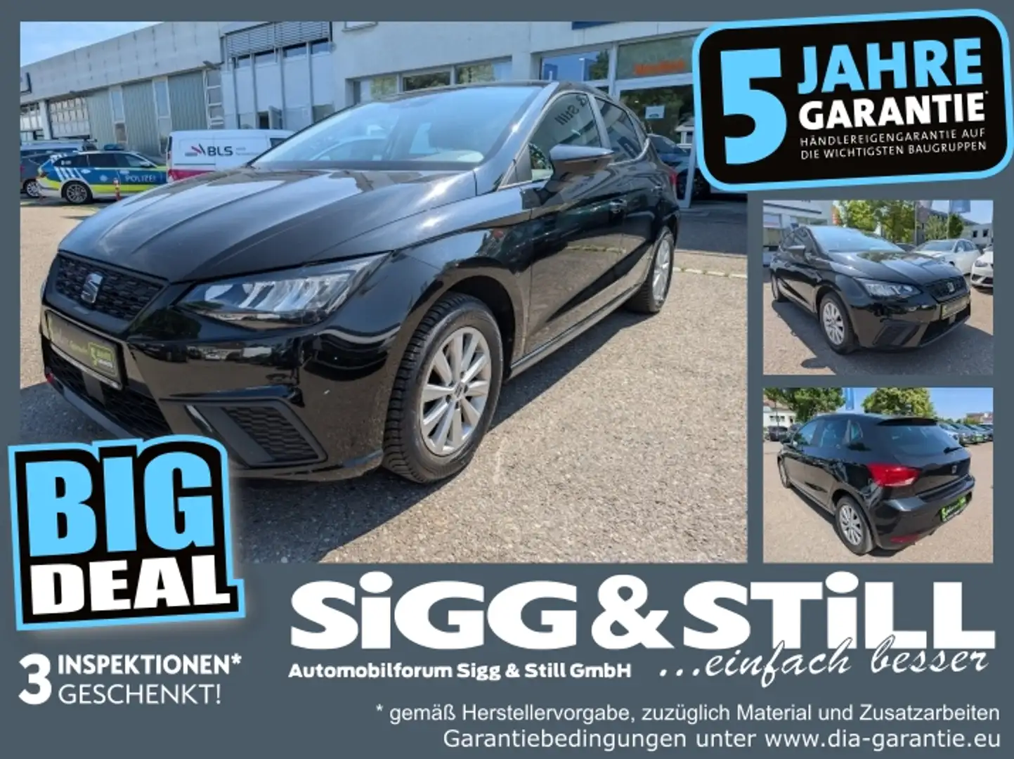 SEAT Ibiza 1.0 TSI Style LED*NAVI*VIRTUAL*SHZ*PDC*SPUR Schwarz - 1