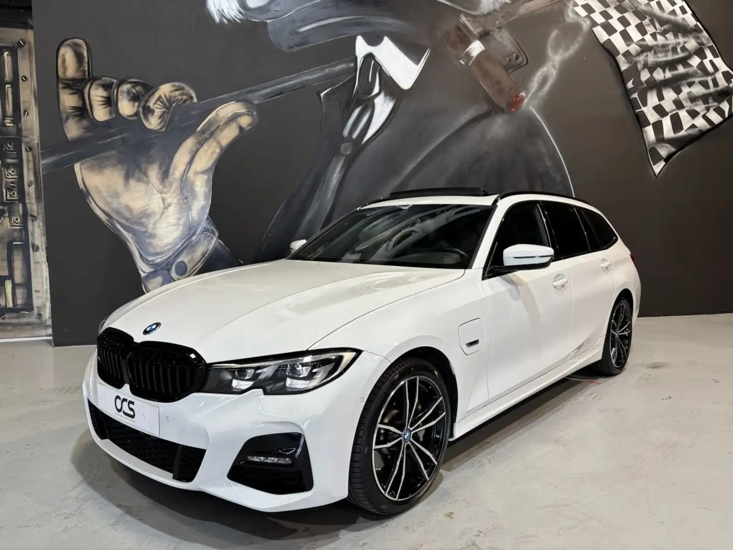 BMW 330 Touring 330e 292ch M Sport Toit Ouvrant Blanc - 2