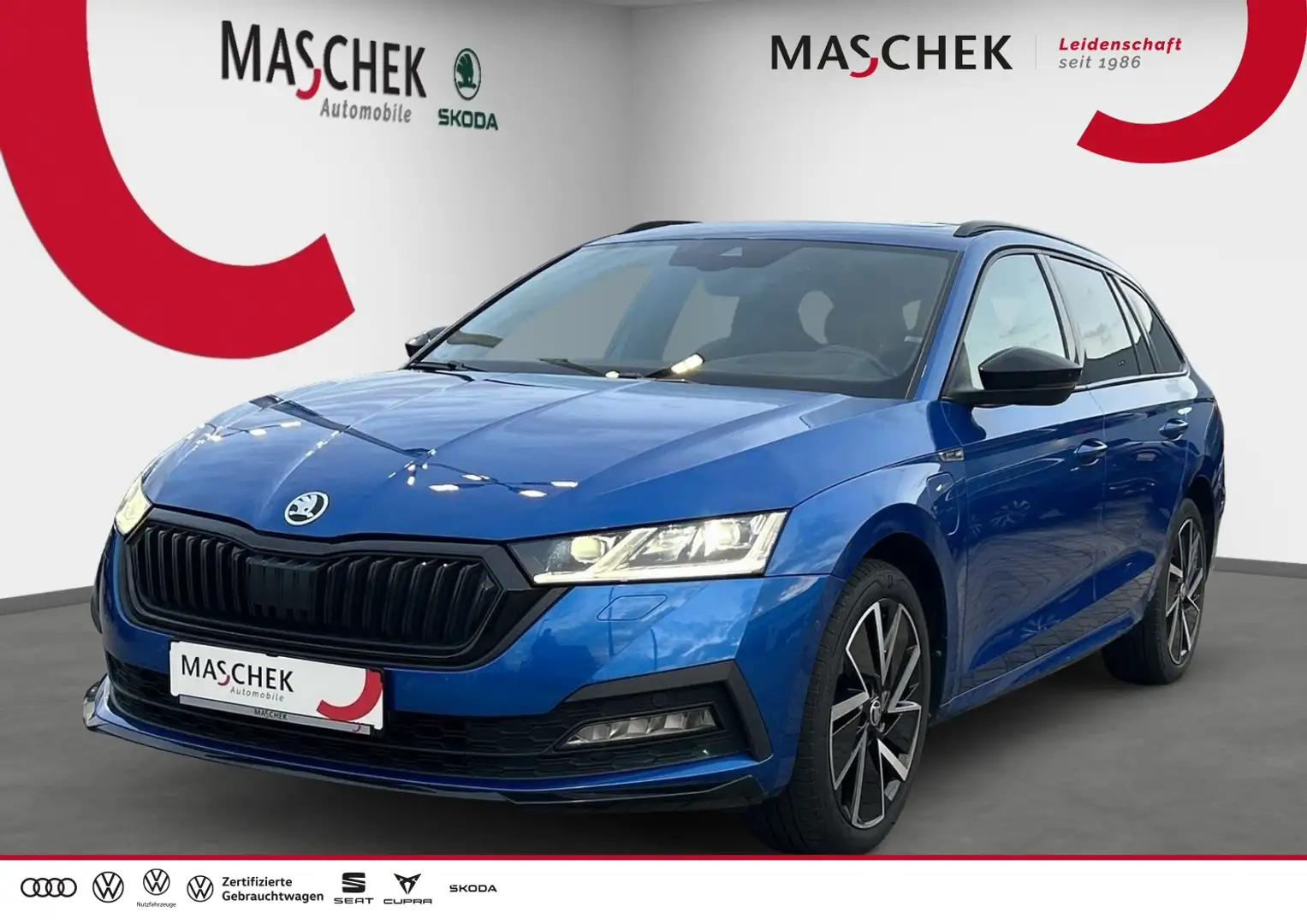 Skoda Octavia Combi Sportline 1.4 e-Hybrid AHK Pano Matrix Canto Blau - 1
