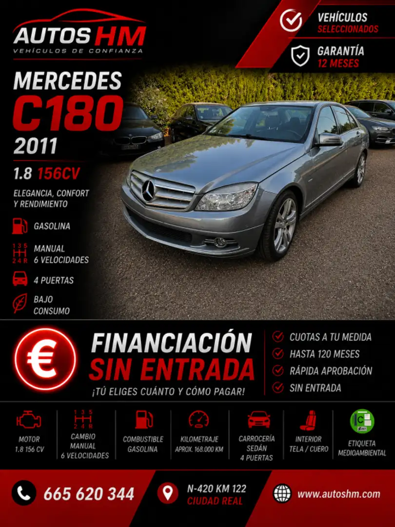 Mercedes-Benz C 180 180CDI BE Avantgarde Gris - 1