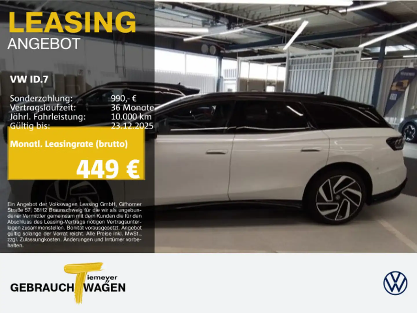 Volkswagen ID.7 Tourer PRO S BLACK AHK 360° DCC IQ.LIGHT WÄ Weiß - 1