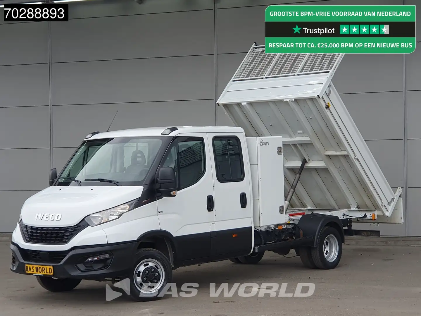 Iveco Daily 35C16 3.0L Open Laadbak met Kist Dubbel Cabine Dub Wit - 1