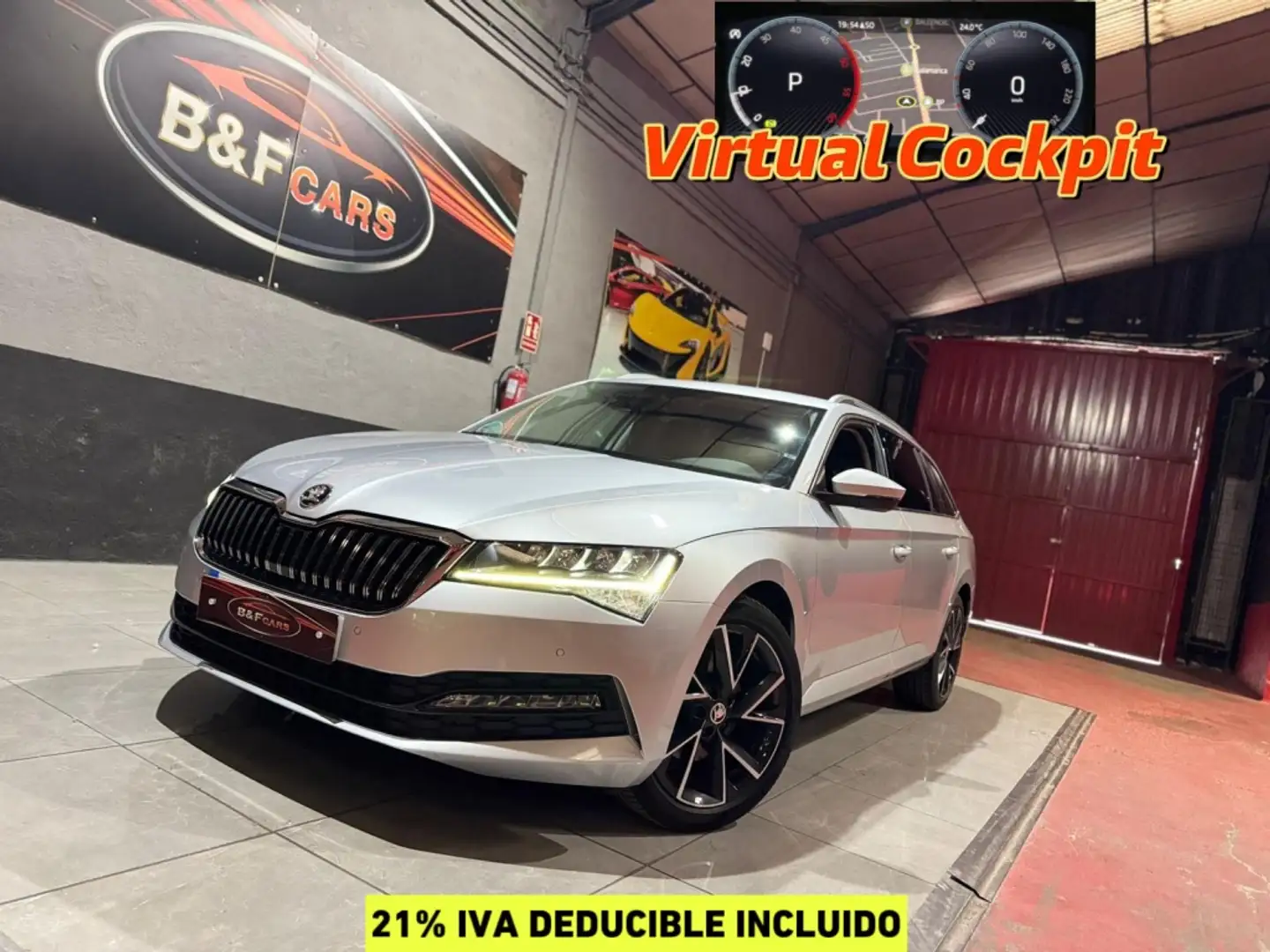 Skoda Superb Combi 2.0TDI AdBlue Ambition DSG 110kW Plateado - 1