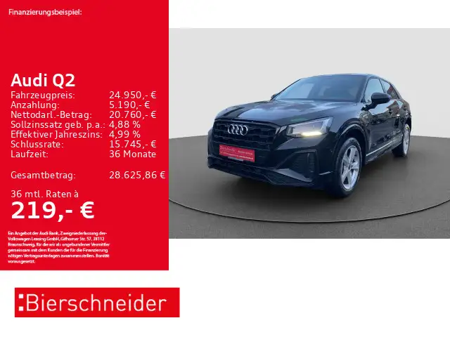 Audi Q2 35 TDI S-Line Black LED NAVI SHZ CAM GRA