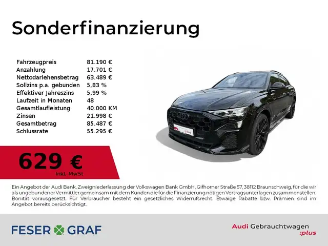 Audi Q8 50 TDI quattro B&O/Pano/4xSHZ/AHK/Standhzg.