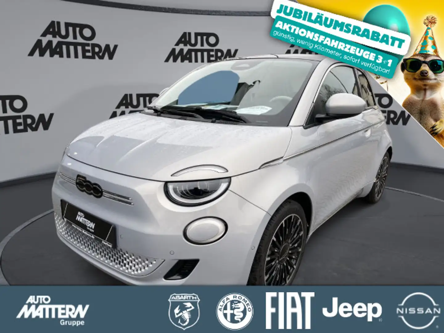 Fiat 500e La Prima 42 kWh Glasdach 17" Navi LED uvm. Blau - 1