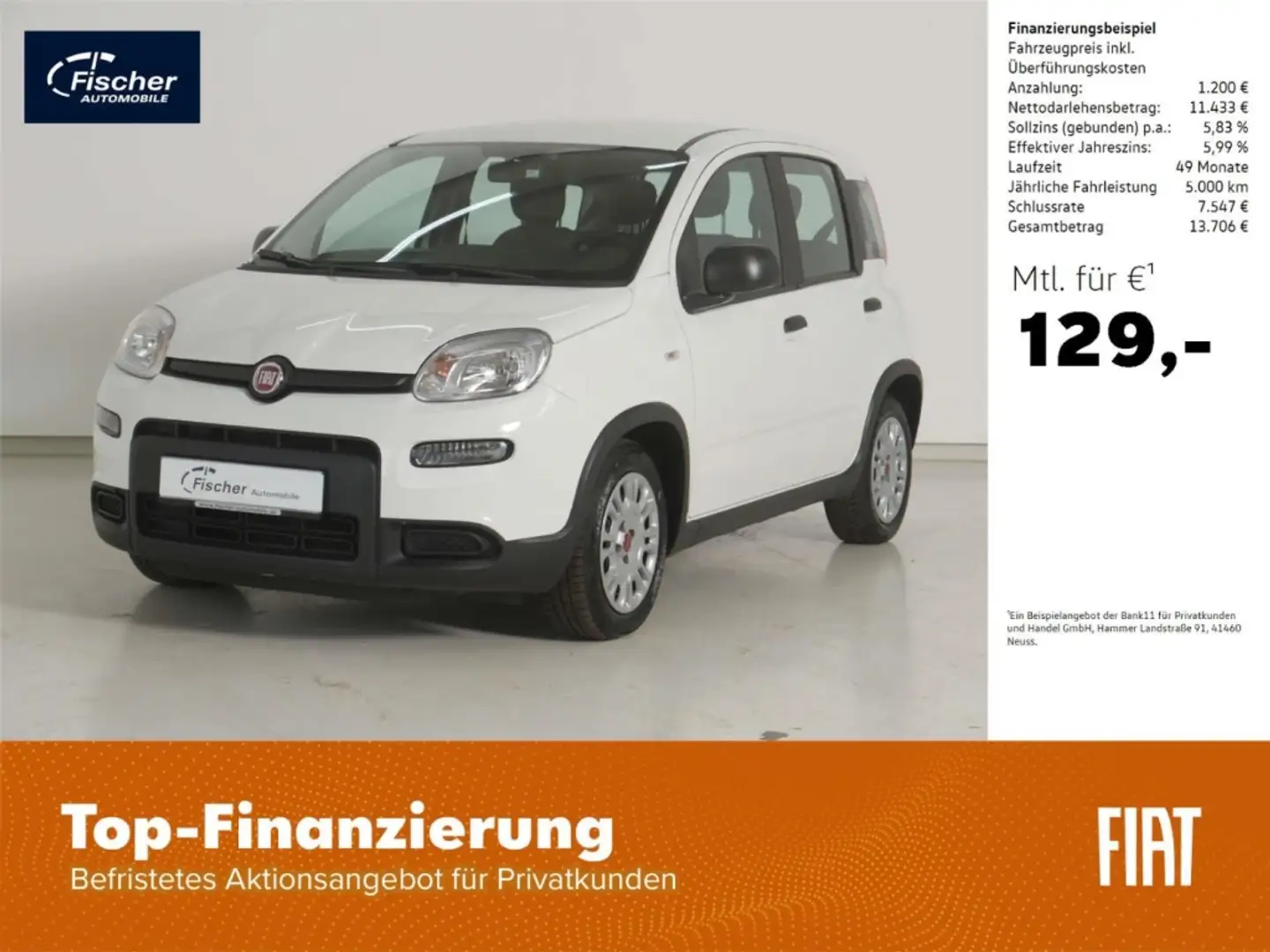 Fiat Panda 1.0 GSE Blanc - 1