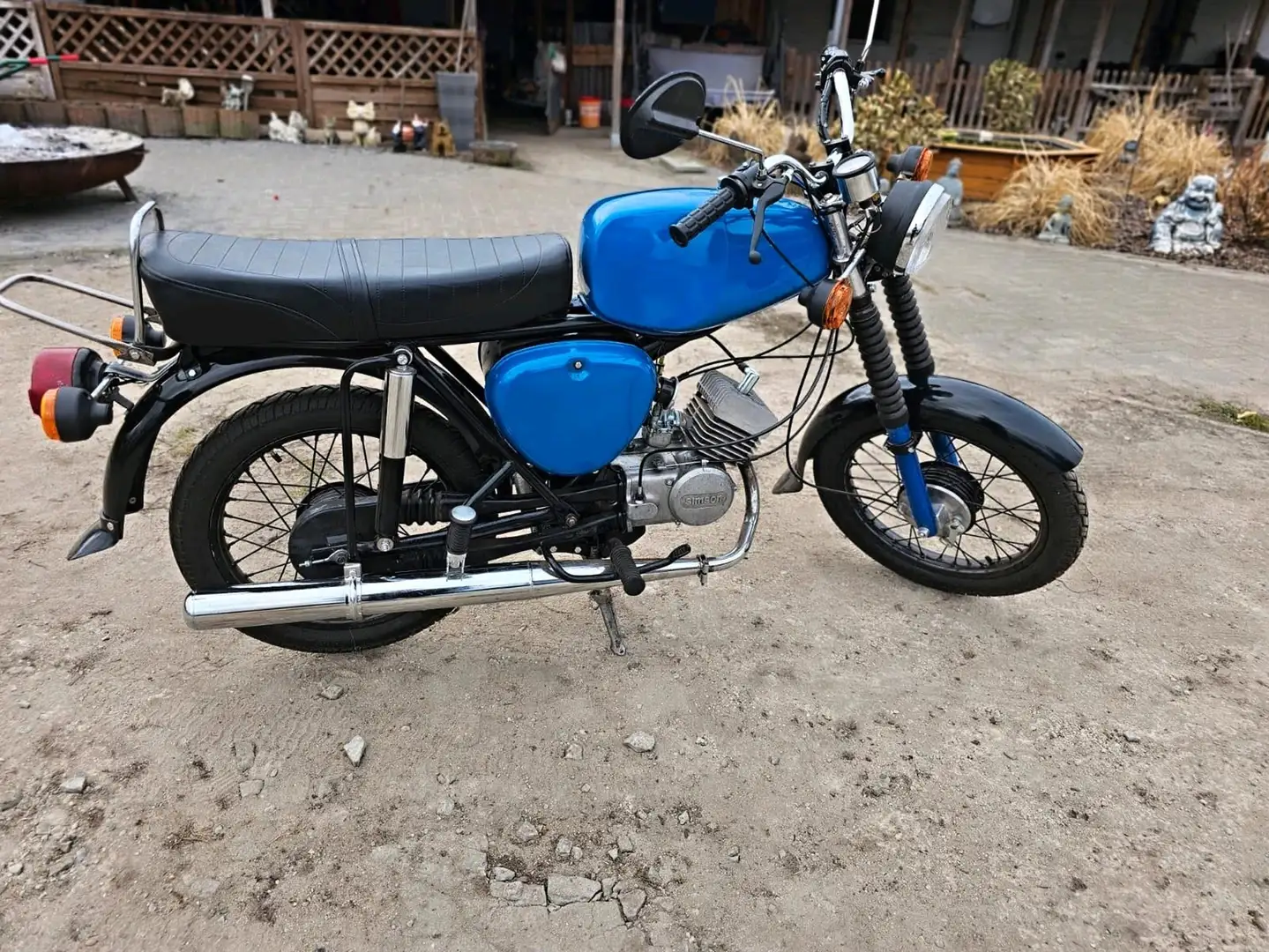 Simson S 51 Neuaufbau 12V Vape Alarmanlage Bleu - 1