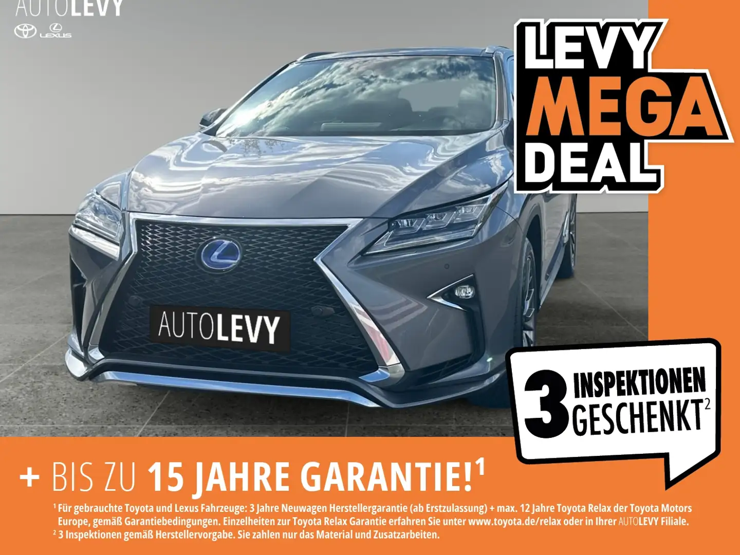 Lexus RX 450h F-Sport Panorama+Navi+360° Kamera+SHZ+PDC Grau - 1