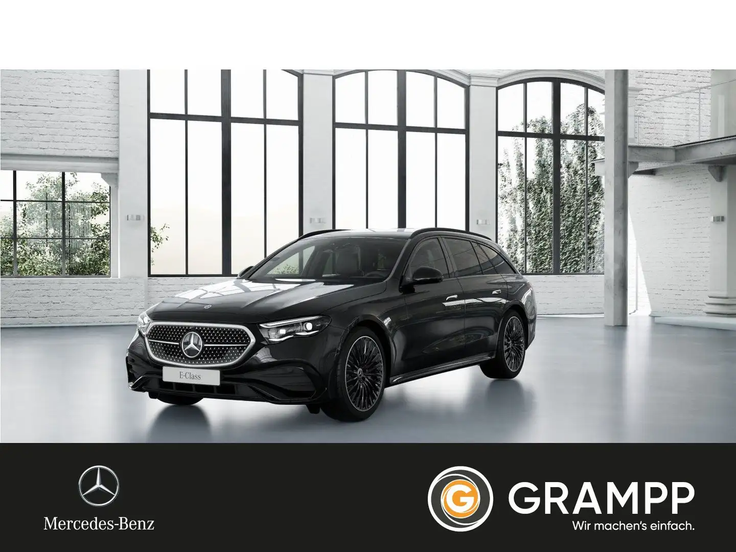 Mercedes-Benz E 220 d T 4M  AMG Night//Distronic/Sitzklima Schwarz - 1